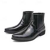 tanie Botki-męskie, zabytkowe, brązowe, skórzane botki z zachodnimi przeszyciami, stylowe i trwałe, idealne na codzienne i eleganckie okazje