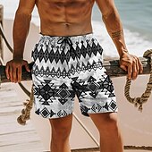 billige Retro Vintage &amp; Etikk-Herre Gitter / Teppe Shorts Medium Midje Ferie Årgang Mote utendørs Avslappet Ferie Sidelommer Snorer Designer Klær