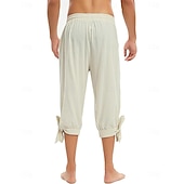 economico Fondi-Retrò Vintage Medievale 17° secolo Mascherata Pantaloni da pirata Fiera del Ren Vichingo Tinta unica Per uomo Costumi da pirata Fantasia Mascherata Festa / Sera Adulti Pantaloni