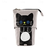 cheap Storage &amp; Organization-Standing Pencil Case Back to School Cute Telescopic Pen Holder Standing Pencil Pouch Organizer Pop up Pencil Bag Cosmetics Bag Portable Kawaii Stationary