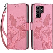 tanie Etui do telefonów Samsung-telefon Kılıf Na Samsung Galaxy S24 Ultra Plus S23 S22 S21 S20 Ultra Plus FE A55 A35 A25 A15 5G A54 A34 A14 A72 A52 A32 A22 A12 A53 A33 A23 A13 S25 Ultra Osłona tylna Z podpórką Magnetyczne z paskiem