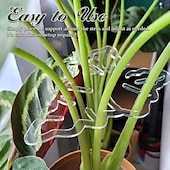 お買い得  植物ケアアクセサリー-2個/セット タートルシェル竹クランプセット、植物茎プラスチックサポート、タートルシェル竹クランプ再利用可能な植物保持サポート、花茎ホルダー