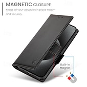 voordelige Samsung-hoesje-Telefoonhoesje voor Samsung Galaxy A55 A35 A25 A15 5G A54 A34 A14 A73 A53 A33 A23 A13 A72 A52 A32 A22 A12 S25 Ultra Achtercover met Standaard Houder Magnetische Kaartsleuf Retro TPU PU Leer