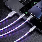 cheap Cell Phone Cables-USB 3.0 Cable USB A to Type C / Micro / IP 2.1 A Charging Cable 3 in 1 For Xiaomi Huawei Nokia Phone Accessory
