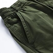 billige Klassisk-Herre Taktiske shorts Cargoshorts Shorts Knapper Elastisk midje Multi lomme عادي Anvendelig Knelengde utendørs Daglig Camping &amp; Vandring Mote Klassisk Svart Militærgrønn