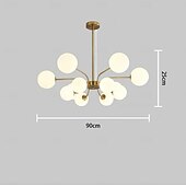 economico Luci a sospensione-lampada a sospensione a led 90/115 cm 12/16 luci e27 nordico moderno sputnik illuminazione a sospensione della metà del secolo lampada da soffitto in metallo per cucina sala da pranzo soggiorno