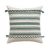 baratos Textured lance travesseiros-Fronha de algodão almofada de escritório moderno e minimalista sofá travesseiro ins almofada de cabeceira encosto