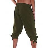 economico Fondi-Retrò Vintage Medievale 17° secolo Mascherata Pantaloni da pirata Fiera del Ren Vichingo Tinta unica Per uomo Costumi da pirata Fantasia Mascherata Festa / Sera Adulti Pantaloni