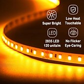 cheap Plug Strip Lights-LED Strip Light Set 32.8Ft Dimmable  Warm Light White Light Ice Blue Yellow Light Red Light Super Bright LED Tape Light 120 LED/M SMD 2835 Suitable for Dressing Table Home Kitchen Cabinet Bedroom
