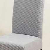baratos Capa de cadeira-capa de cadeira de jantar resistente à água tecido de lã polar para capa de cadeira de sala de jantar capas elásticas capas de assento de cadeira