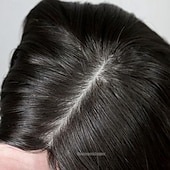 economico Pezzi di capelli umani e toupet-toppers per capelli per donna capelli veri con frangia molefi topper estensioni dei capelli pezzi di capelli per diradamento dei capelli parrucche capelli remy premium