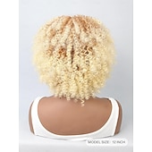 cheap Synthetic Trendy Wigs-Synthetic Wig Water Wave Bob Neat Bang Wig 12 inch Light golden Synthetic Hair Women&#039;s Blonde Multi-color