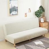 economico Copertura del divano futon-Copridivano letto senza braccioli in tessuto jacquard 3 diverse dimensioni fodere per decorazioni per divano in velluto di mais protezione elasticizzata copripanca elastico