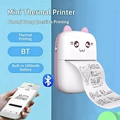 cheap Scanners &amp; Printers-Mini Portable Pocket Mobile Thermal Printer Smart Inkless Printing Stickers Label Photo Wireless Bluetooth Printer
