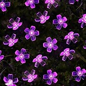 abordables Guirlandes solaires-Guirlande lumineuse solaire élégante pour réception de mariage, guirlande lumineuse à fleurs de 33 pieds, 100 LED, 8 modes, lumières violettes pour fête de mariage, décorations d&#039;intérieur,