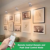 billige skap lys-13 farger rgb bildelys led trådløs skap spotlight med fjernkontroll batteridrevet vinkel justerbar atmosfære nattlampe galleri korridor gang stue soverom dekorasjon 1stk
