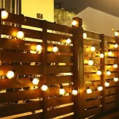 economico Striscie luci USB-stringa di luce solare led globo solare ghirlanda g50 luci della stringa lampadina da campeggio luce solare esterna impermeabile decorazione del giardino luci per
