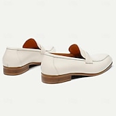 abordables Mocassins en cuir de qualité supérieure-Homme Mocassins et Slip On Imprimer des chaussures Maillots de bain Cuir Cuir de vachette pleine fleur italien Confortable Antidérapantes Mocassins Beige