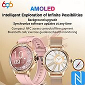 abordables Pulseras inteligentes-696 HK27 Reloj inteligente 1.3 pulgada Pulsera inteligente Bluetooth Podómetro Recordatorio de Llamadas Seguimiento del Sueño Compatible con Android iOS Mujer Llamadas con Manos Libres Recordatorio