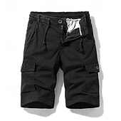 billige Klassisk-Herre Taktiske shorts Cargoshorts Shorts Knapper Elastisk midje Multi lomme عادي Anvendelig Knelengde utendørs Daglig Camping &amp; Vandring Mote Klassisk Svart Militærgrønn