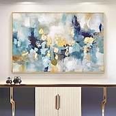 お買い得  油絵-ミンチュラ ハンドメイド 抽象油絵 キャンバス 壁飾り モダンアート 絵画 ロールド フレームレス 未伸張 絵画