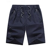 baratos Ar livre-Homens Shorts táticos Bermuda Cargo Calção Com Cordão Cintura elástica Bolso multi Tecido Vestível Comprimento do joelho Ao ar livre Diário Acampar e Caminhar Moda Clássico Verde Tropa Azul Marinha
