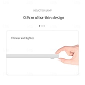 お買い得  キャビネットライト-超薄型 LED キャビネット ライト、ワイヤレス モーション センサー LED ライト バー、USB 充電式サイド マグネット式粘着式キッチン ナイト ライト、ワードローブ クローゼット キャビネット 食器棚 階段 廊下 棚用