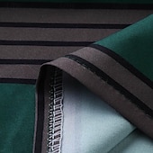 cheap Men&#039;s Robes-Men&#039;s Loungewear Nightgown Nightshirt Stripe Stylish Comfort Kimono Robes Home Daily Polyester Breathable Hoodie Long Sleeve Spring Green