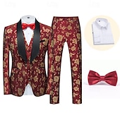 tanie stroje-Retro / vintage Rokoko Barok Garnitury i Marynarki Pan Świadek Męskie Bal maskowy Ślub Gość weselny Impreza / Wieczór Dla dorosłych Płaszcz Spodnie