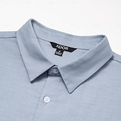 economico Camicie Elite da Uomo-Per uomo Parola / Frase Camicia in cotone e lino Camicia con Bottoni Manica Corta Casual Casuale Athleisure Estate Collo ripiegato Bottoni Blu Grigio
