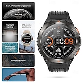 Χαμηλού Κόστους Smartwatch-696 GS500 Εξυπνο ρολόι 1.43 inch Έξυπνο ρολόι Bluetooth Βηματόμετρο Υπενθύμιση Κλήσης Παρακολούθηση Ύπνου Συμβατό με Android iOS Γυναικεία Άντρες Κλήσεις Hands-Free Υπενθύμιση Μηνύματος IP 67