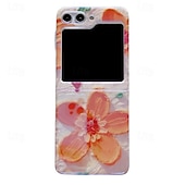 cheap Samsung Cases-Phone Case For Samsung Galaxy Z Flip 6 Z Flip 5 Back Cover Ultra Thin Shockproof Flower Floral TPU