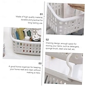 economico Organizzazione spazi-Cestino da appendere in plastica con gancio girevole da 2 pezzi: contenitore da doccia portatile per bagno, cucina e dormitorio, organizer salvaspazio