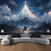 tanie gobelin krajobrazowy-natura wiszące gobelin wall art duży gobelin mural wystrój fotografia tło koc kurtyna strona główna sypialnia salon dekoracja północne światło aurora