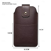 abordables sac de téléphone universel-Hommes téléphone portable boucle étui ceinture taille sac accessoires pu cuir sac à main téléphone portefeuille vintage ceinture téléphone portable gaine de protection