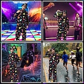 billiga Outfits-Retro / vintage 80-talet Hiphop Kläder Tillbehör set Sportkläder Disk Maskeradkläder Herr Karnevalsdräkt Halloween Karnival Nyår Fest / afton Prideparad Pride månad Vuxna Topp Byxor Armband Alla