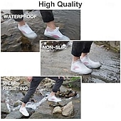 economico Cura Personale &amp; Salute-copriscarpe impermeabili, copriscarpe antiscivolo resistenti all&#039;acqua, protezioni copriscarpe antipioggia in gomma siliconica per bambini, uomini, donne