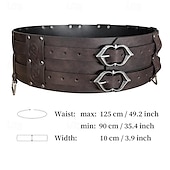 cheap Accessories and More-Retro Vintage Medieval Renaissance Masquerade Waist Belt Viking Celtic Knight Fancy Dress Men&#039;s Viking Carnival Masquerade Renaissance Fair LARP Ren Faire Adults&#039; Waist Belt