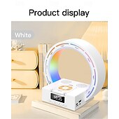 cheap Smart Lights-15W LED Smart Light with Multifunctional Wireless Charging Station - Coil Fast Wireless Charging, Immersive Wireless Speaker, Adjustable LED Desk Lamp, Rechargeable Wireless Speaker