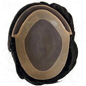 halpa Hiuspalat ja -housut-miesten toupee hieno mono intialainen hiusperuukki edessä sveitsiläinen pitsi kapillaariproteesi kestävä remy hiuslisä luonnollinen hiusjärjestelmäyksikkö 6x8 7x9 7x10 8x10