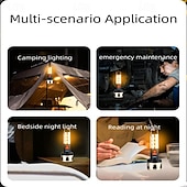 billige Lommelykter-1 stk bærbart led campinglys, ultralys utendørs lommelykt selvforsvar for fotturer, sti, innendørs og utendørs bruk