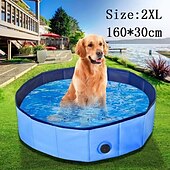 cheap Dog Grooming Supplies-Dog Cat Wireless Fence Playpen Pet Gate Portable Foldable Lightweight Free Standing Plastic S M L Blue 1 PC