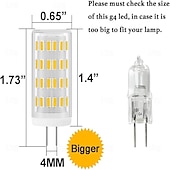 cheap LED Bi-pin Lights-G4 Bi-pin LED Bulbs 5W 12V-24V 40W G4 Halogen Bulb Equivalent Warm White 3000K Non-Dimmable JC Type Bi-Pin Base G4 Light Bulb 10pcs