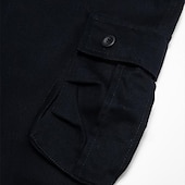 baratos Ar livre-Homens Bermuda Cargo Calção Shorts casuais Bolso multi Perna reta Tecido Conforto Macio Comprimento do joelho Ao ar livre Casual Diário Moda Roupa de rua Preto Azul Marinha Micro-Elástica
