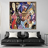 preiswerte Gemälde mit Menschen-große handgemachte abstrakte bunte figurative Gemälde auf Leinwand handgemachte Luxus-Malerei Picasso Stil Kunst strukturierte Öl Acryl Malerei Wand-Dekor