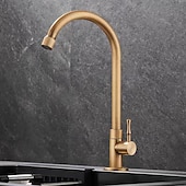 billige Baderomskraner-Vaskekran for baderom - Klassisk Antikk Messing Montere Utsiden Enkelt Håndtak Et HullBath Taps