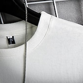cheap Basic T shirts-Men&#039;s T Shirt Tee Tee Top Long Sleeve Shirt Long Sleeve Crew Neck Spring &amp;  Fall Plain Fashion Designer Basic Vacation Street Going out Black White Yellow Top Tee for Men