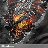 abordables Camisetas con estampado animal-Hombre Dragón Camiseta Manga Corta Camiseta Impresión 3D Cuello Barco Camisa Design Gótico Fiesta Calle Casual Negro 1 Negro Verano Primavera Ropa S M L XL XXL XXXL