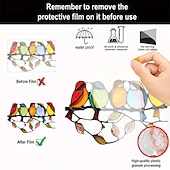 halpa Veistokset-lasimaalaus lintujensiepparin ikkunan ripustus - akryyli aurinkosiepparin lasiverhoilu - pihasisustus, hieno lahja lintujen ystäville - kodin, sisustuksen ja toimiston sisustus