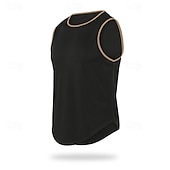 voordelige Bovenkanten-Voor heren T-shirt Wandelvest Mouwloos Strakke ronde hals Singlet Mouwloos shirt Vesttopje Buiten Sneldrogend Zacht Zweetafvoerend Polyester Zwart Oranje Groen Klimmen Kamperen / wandelen / grotten